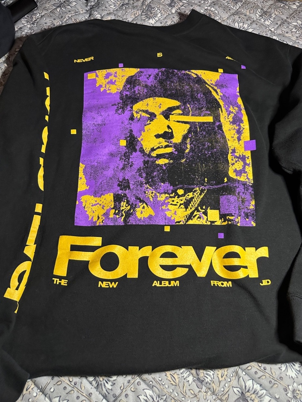 Jid Forever album Crewneck Sweatshirt with Yellow Ring Print - Picture 4 of 5
